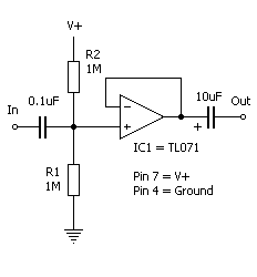 Breadboard Breakout - TL071 Buffer